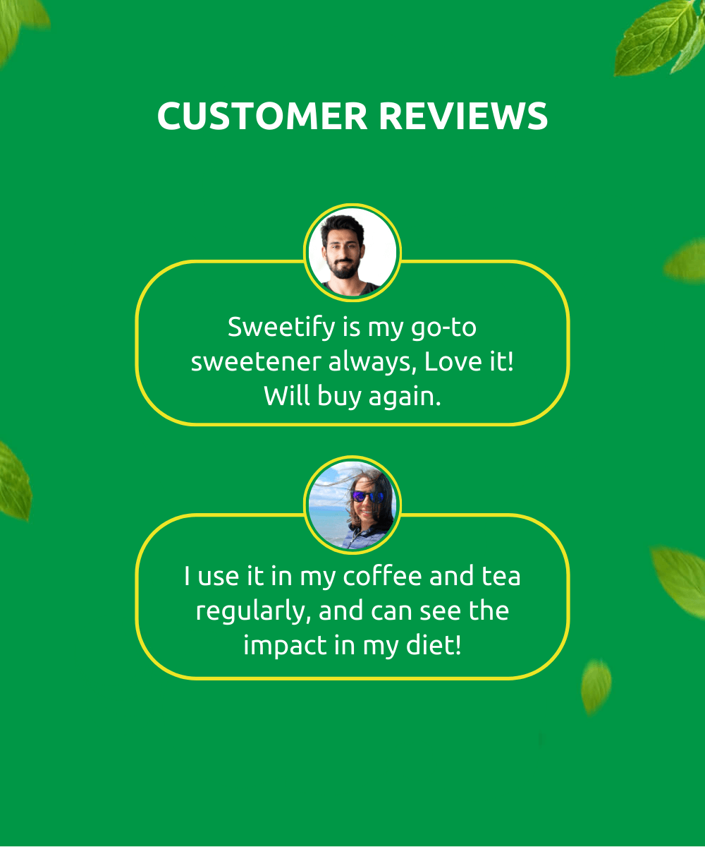 Zero Calorie Sugar-free Stevia Sweetener - Pouch Pack 200g with Spoon