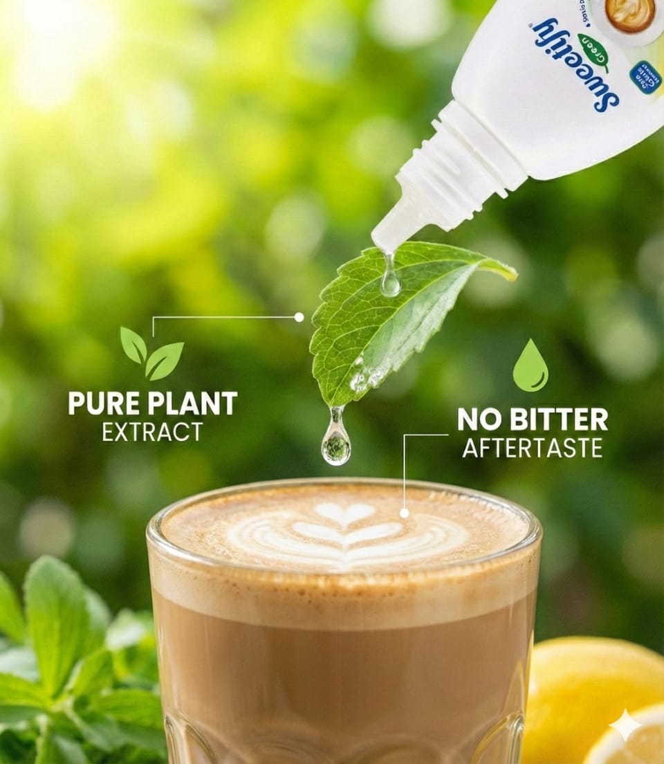 Sweetify Liquid Sweetener Drops | Zero calorie Sugar substitute | Diabetic friendly | 20 ml